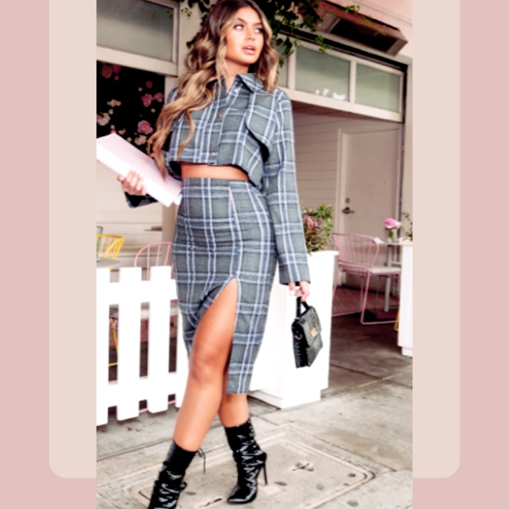 Grey Plaid jacket only